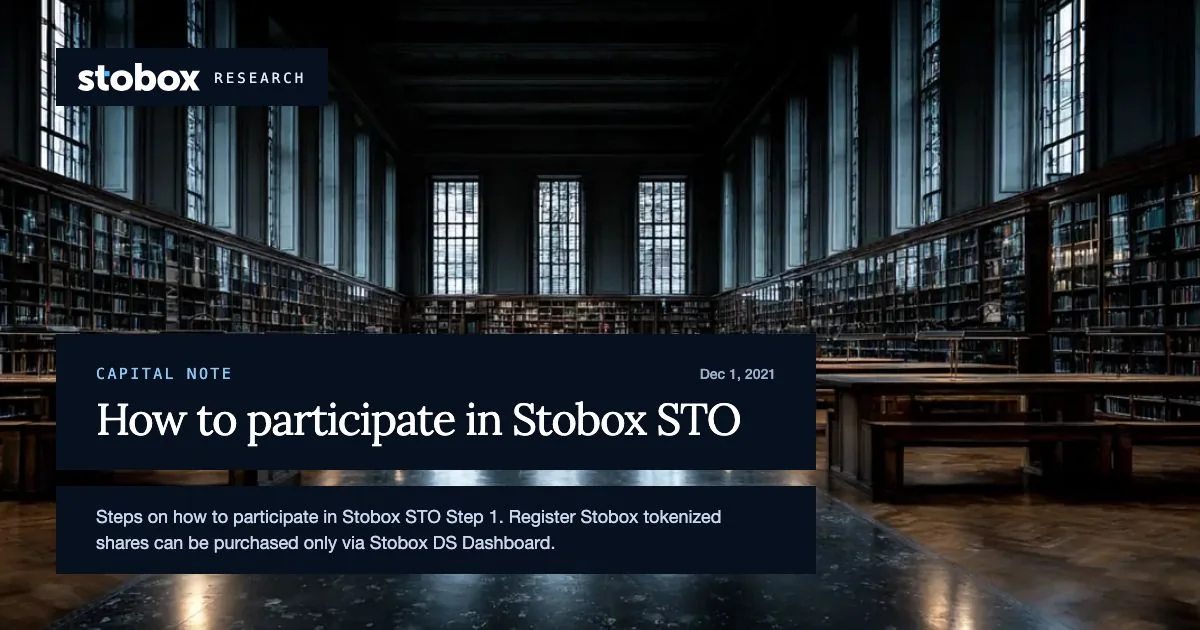 How to participate in Stobox STO