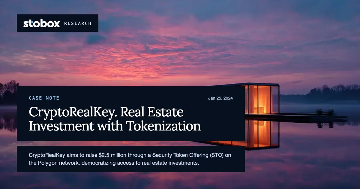 CryptoRealKey. Real Estate Investment with Tokenization