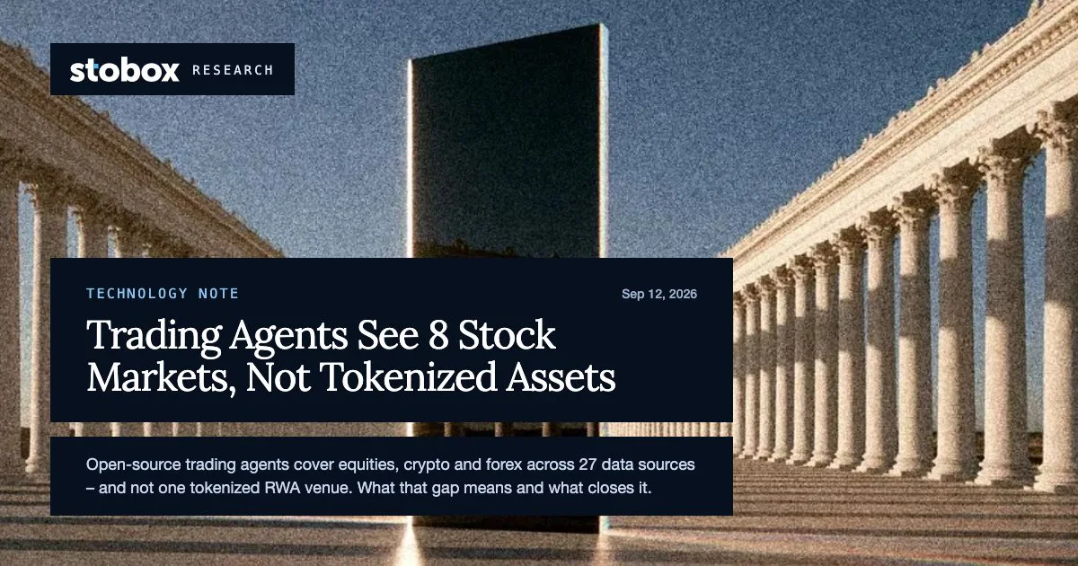 Trading Agents Can See 8 Stock Markets. They Cannot See Tokenized Assets.