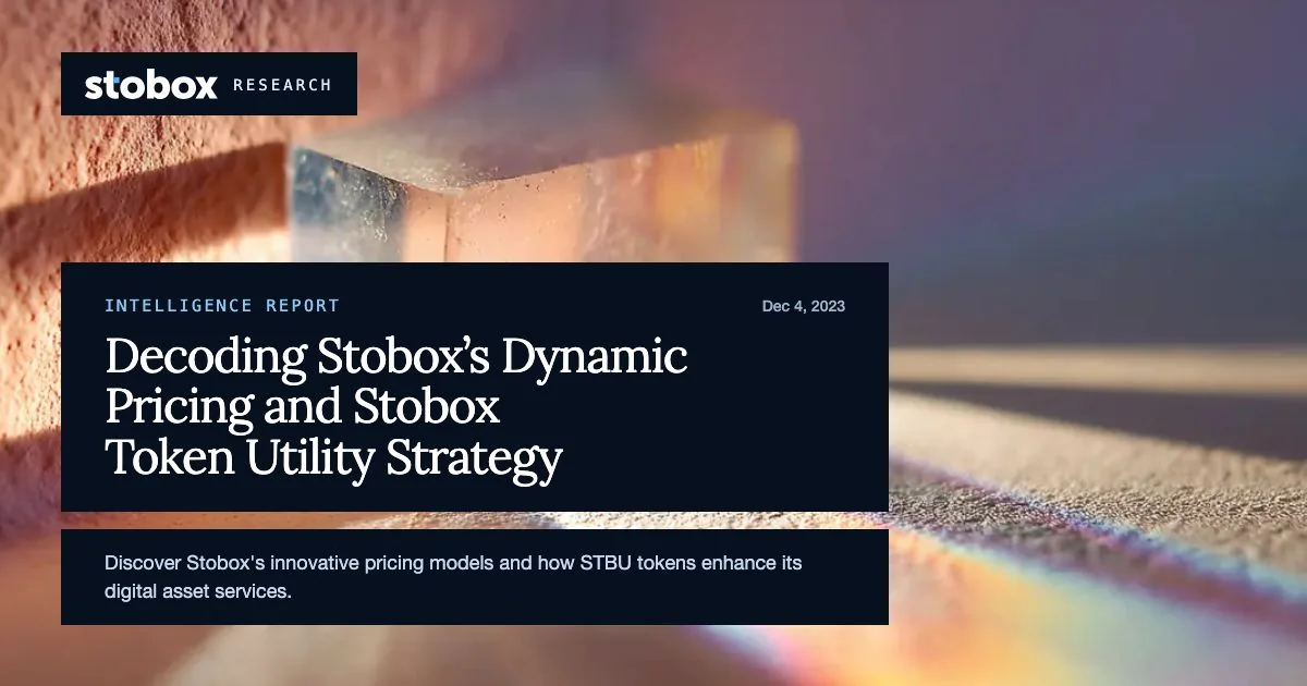 Decoding Stobox's Dynamic Pricing and Stobox Token Utility Strategy